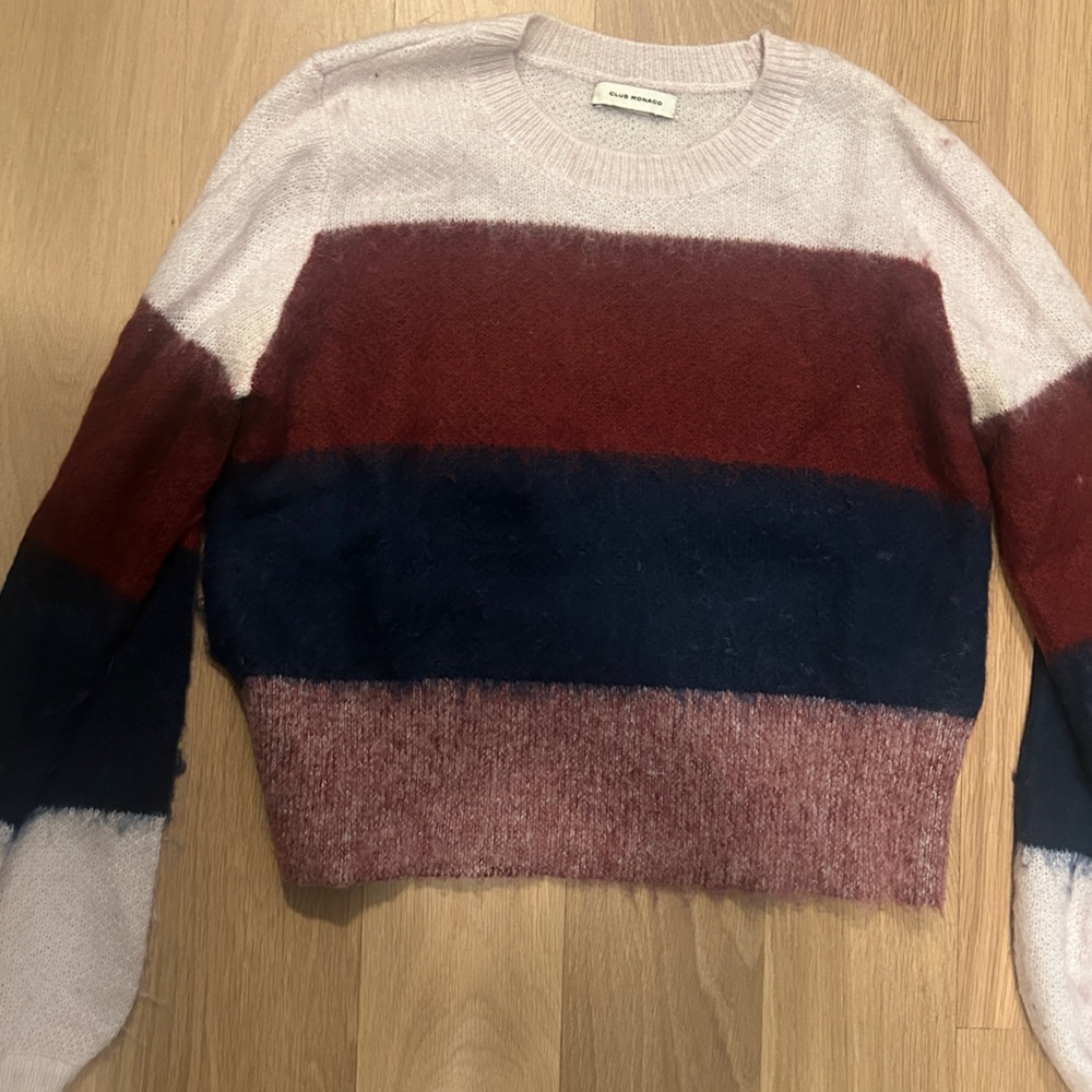 Mohair Blend Colorblock Club Monaco Sweater
